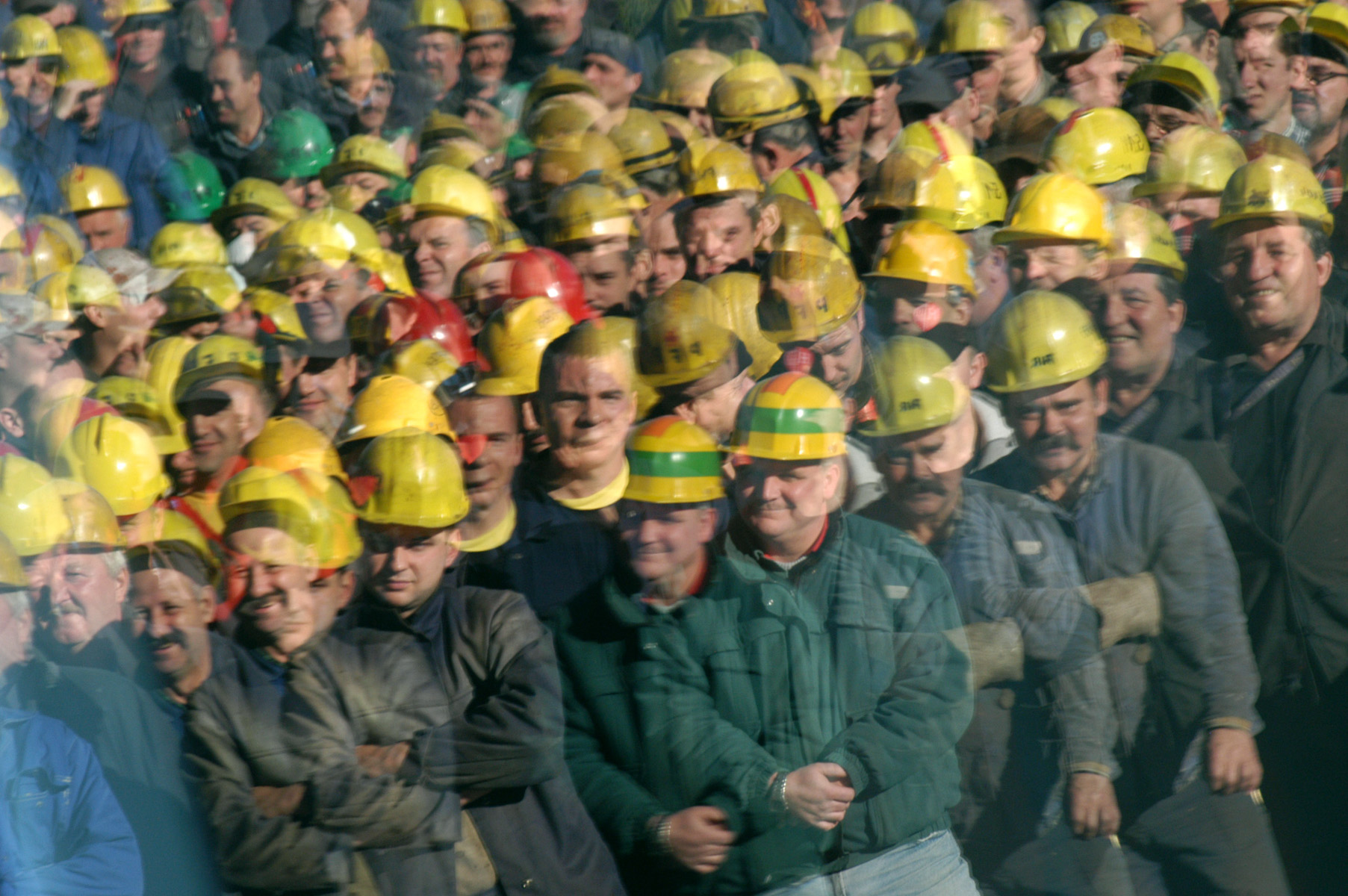 Shipyard workers’ demonstration in Gdynia.